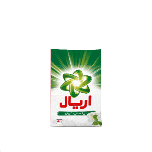 صورة مسحوق غسيل اريال 3 كيلو الوردة البيضاء